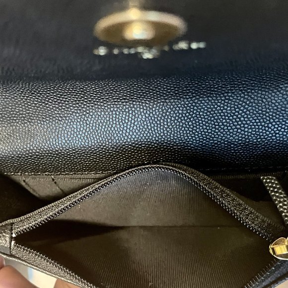 Chanel Caviar Quilted Pocket Twins Clutch With Chain in Black | Brand New - Picture 8 of 11